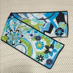 Vintage Oscar De La Renta Floral Geometric Silk Scarf